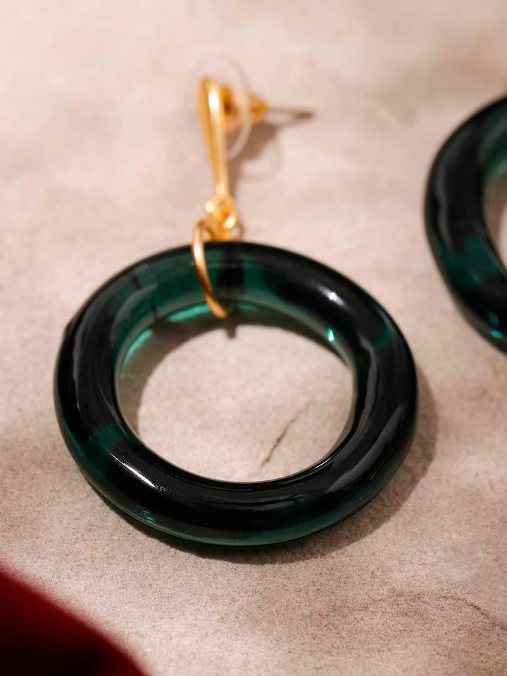 Silver Flame Glass Drop Earrings