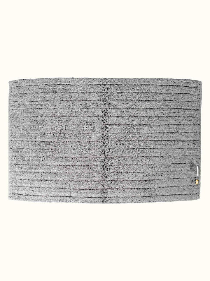 Nityam Vertical Stripes Grey Bath Mat