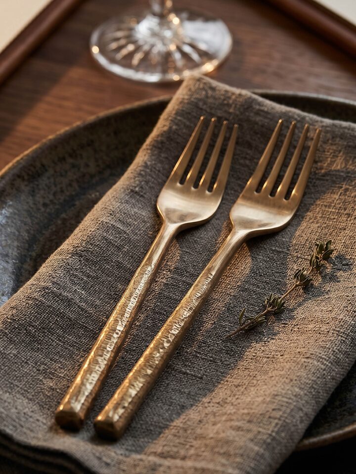 Side view of the Bell Metal Dinner Fork