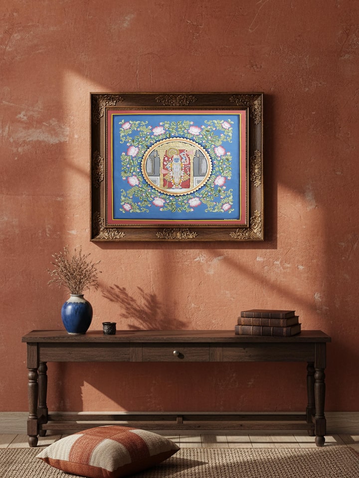 Side view of the Shrinathji Jal-kamal Pichwai Painting