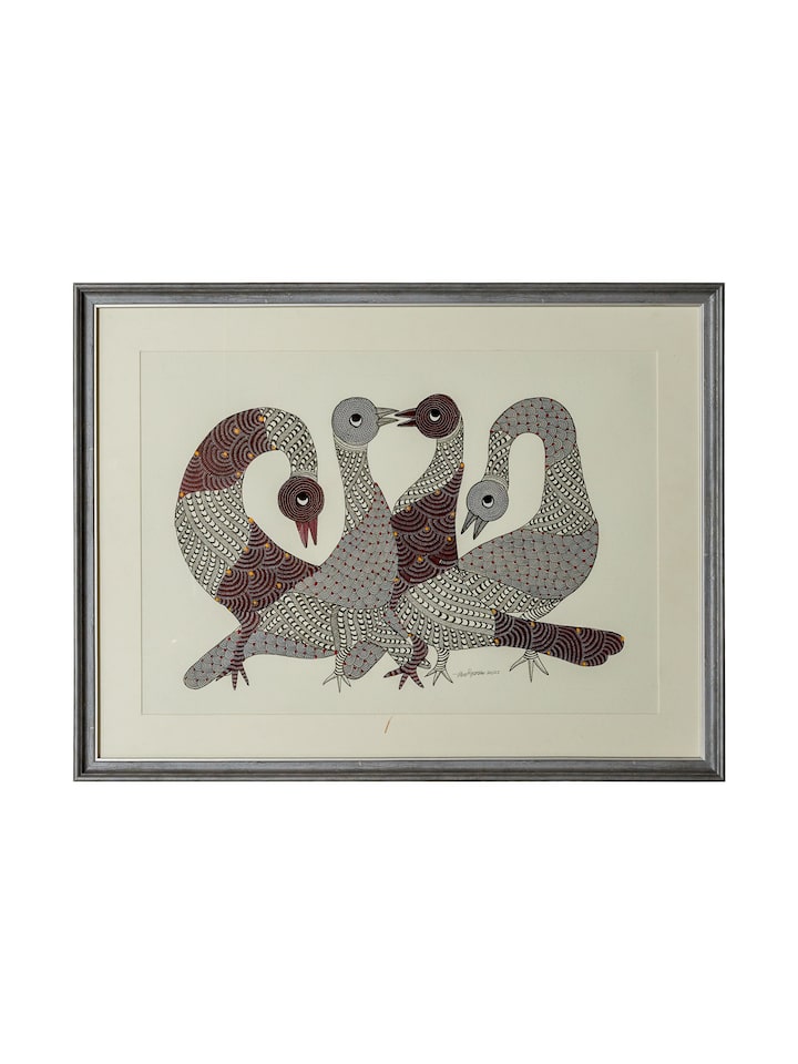 Front view of the Shaant Pankh Gond Art