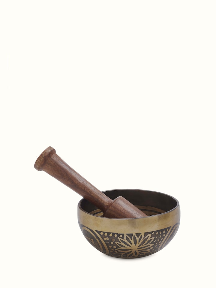 Front view of hand-carved wooden cabinet with cane panel doors – Swadesh handcrafted home furniture