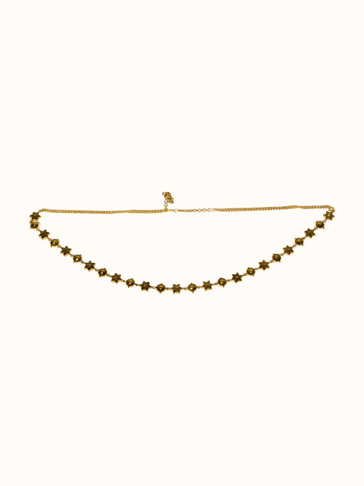 back view of silver smithing pure gold plated waistbelt clasp