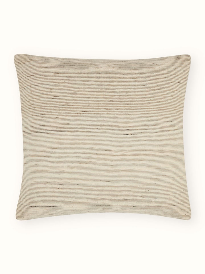 Ujjwal Light Brown Bhagalpur Silk Handloom Cushion Cover