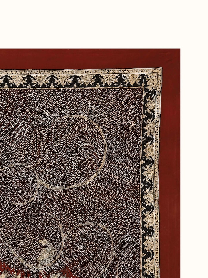 Rear detail view of the Tribal Goddesses Mata Ni Pachedi Painting