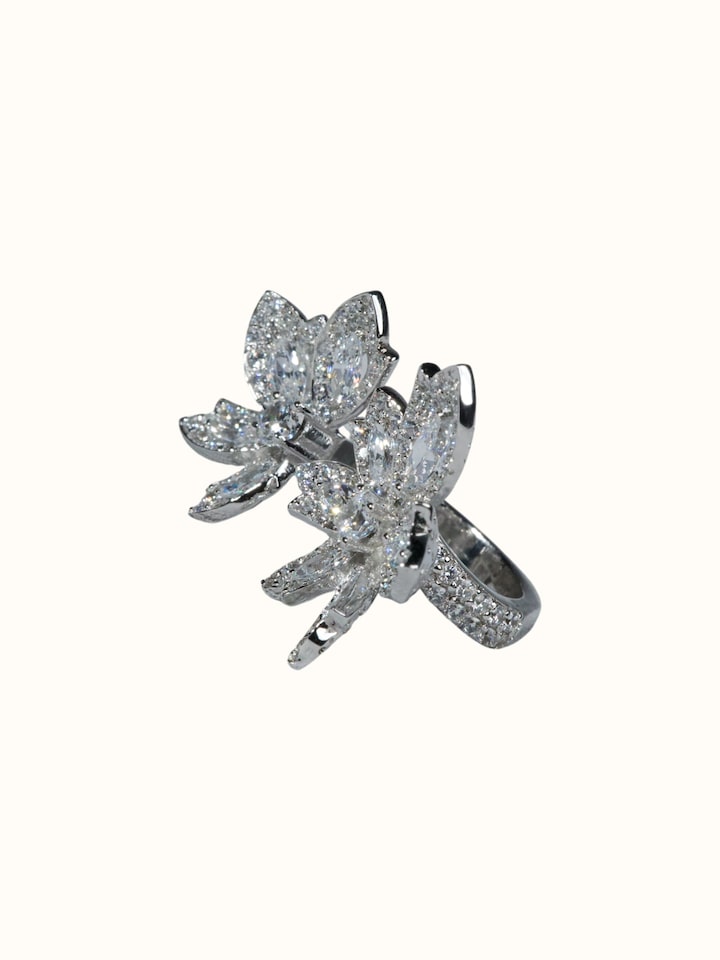 Angled view of the Silver Smithing Ring