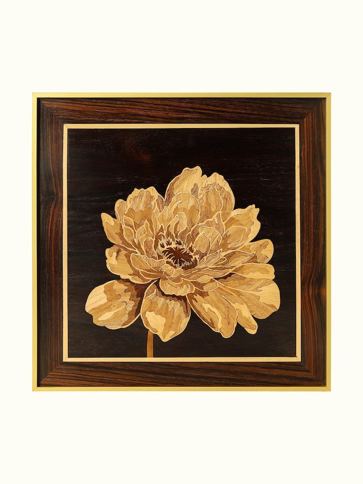 Front view of the Flower Mysore Rosewood Inlay