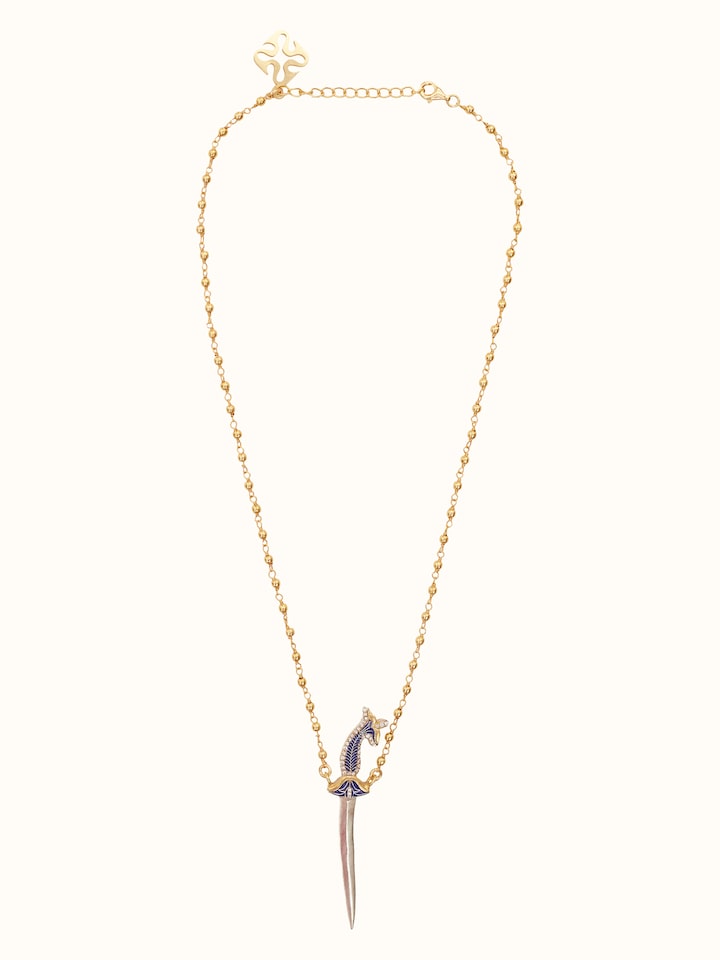 Front view of the Silver Smithing Pendant & Chain