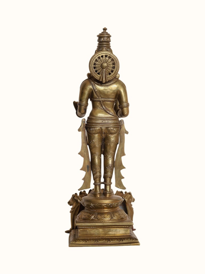 Back view of the Bronze Cast Surya Idol
