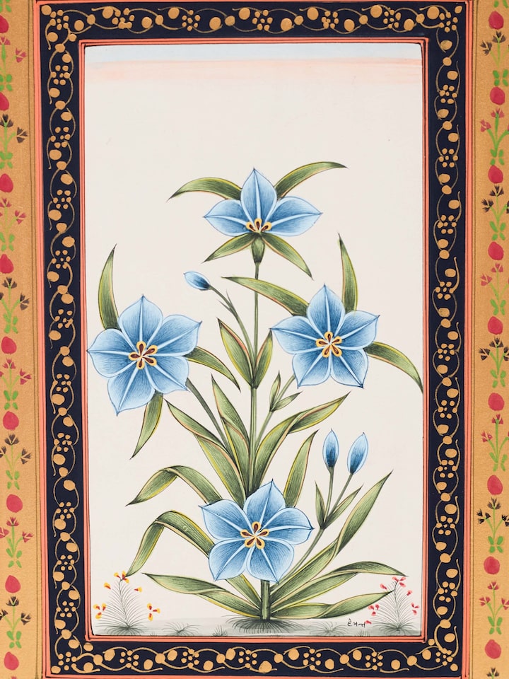 Detail view of the Flax Miniature Painting