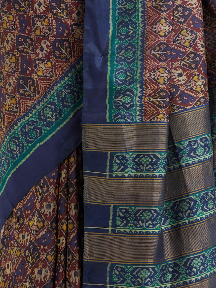 detail view of rajkot micro patola saree pattern