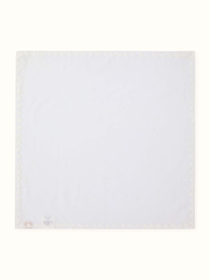 Shubra Daraz white Solid Cotton Chikankari Hand Embroidery Dinner Napkins (6 Pcs)