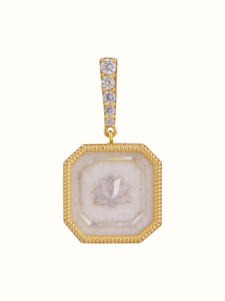top view of parchinkari silver drop earrings