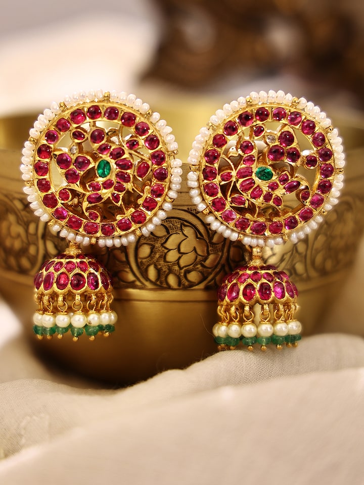 Kundala Velai 22 Karat Gold Jhumkas