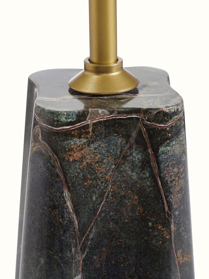 Detail shot of Marble Stone Carving Brass Finish End & Side Table