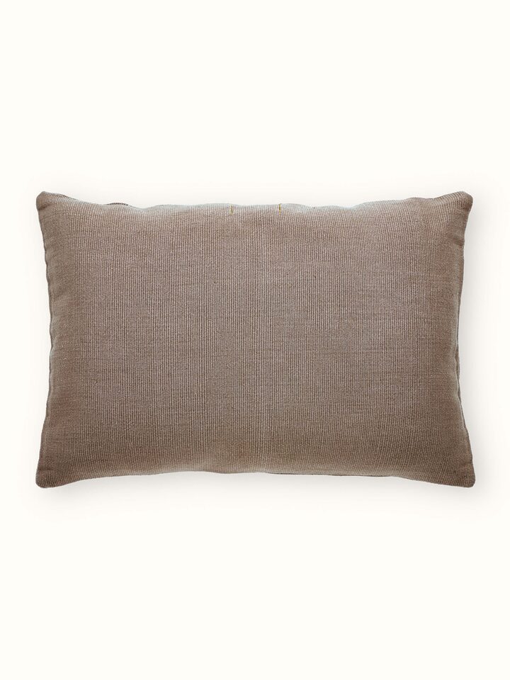 Ridhima Khaki Cotton Naga Handloom Cushion Cover