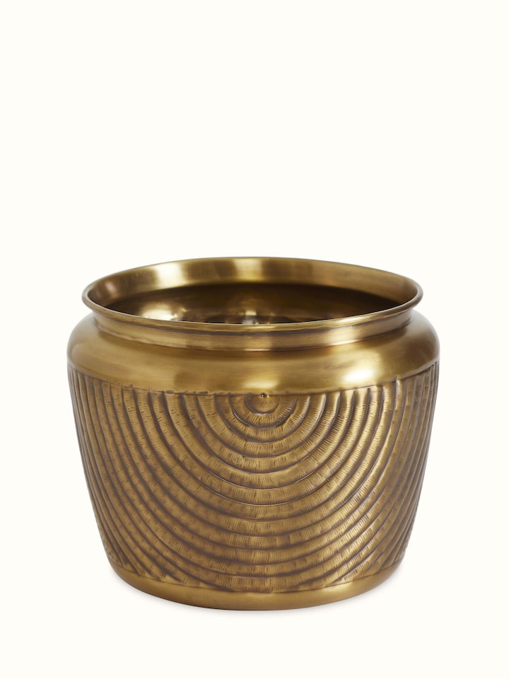 Detail shot of Traditional Brass Planter