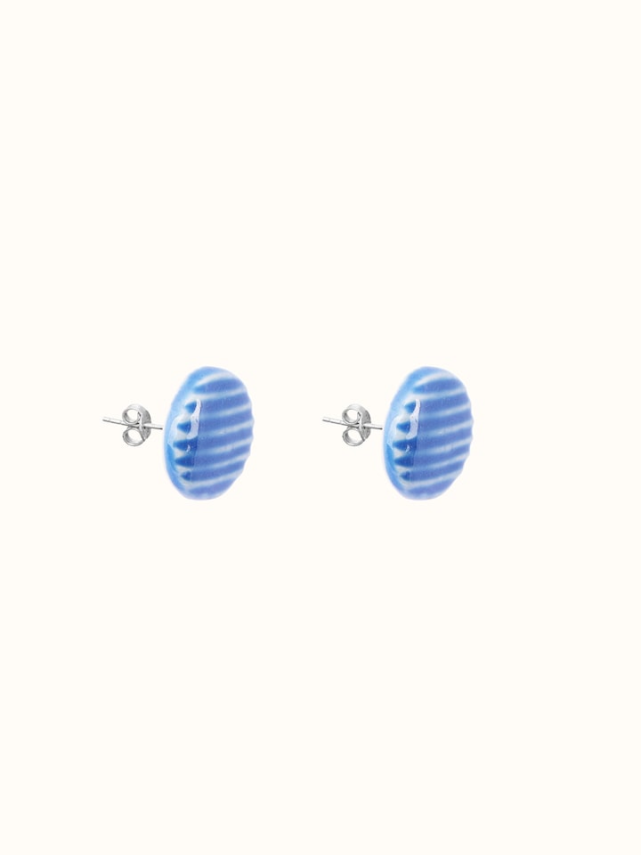Angle view of Ceramic stud earrings