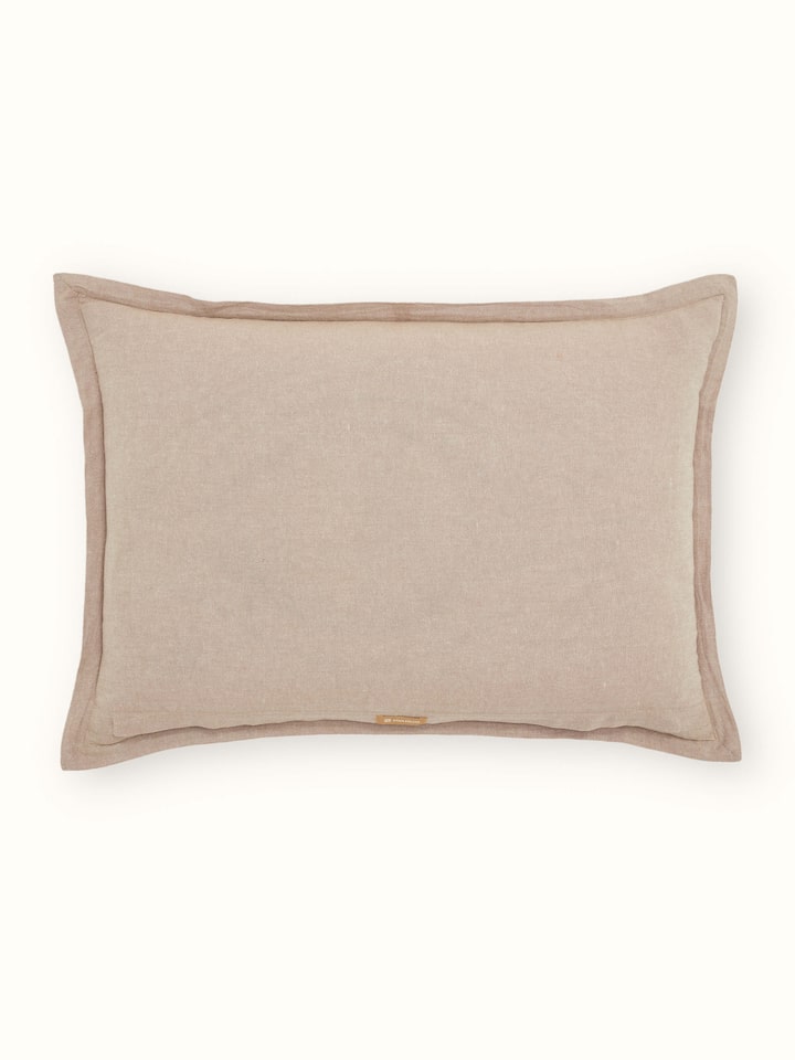 Kahani Brown Geomteric Cotton Kantha Embroidery Pillow Shams (2 Pcs)