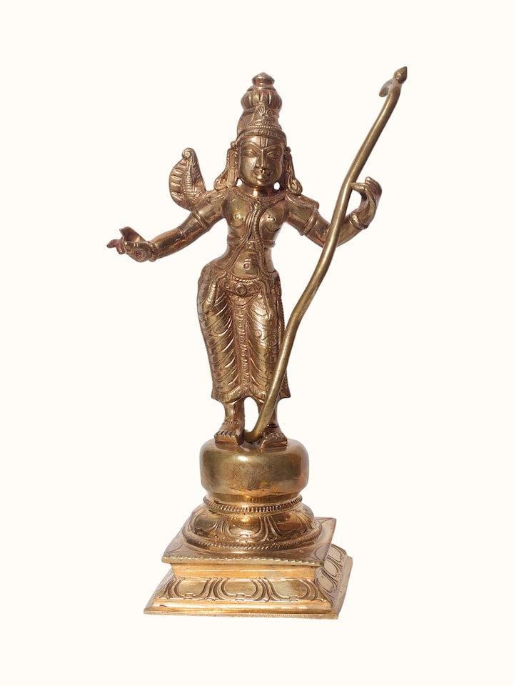 Artistic detail of the Bronze Cast Dasavatar Idol