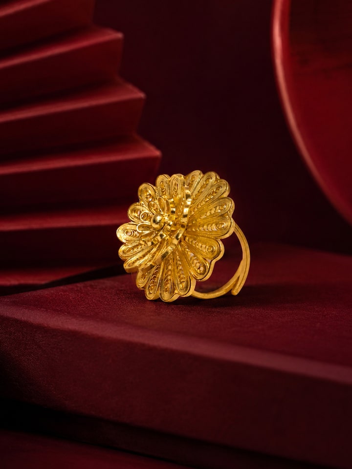 Styled view of Silver Smithing Ring worn on the finger, showing how it looks styled