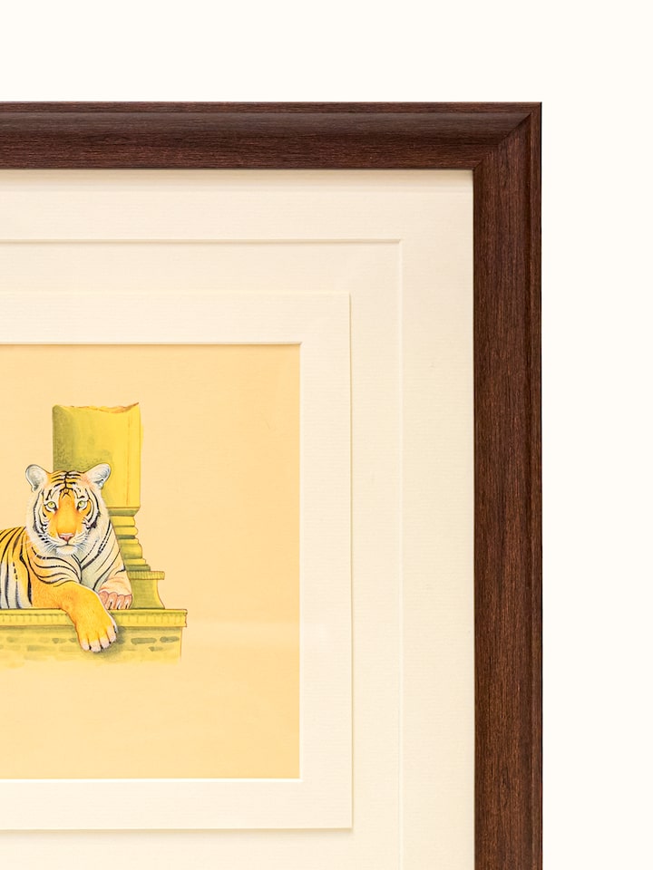 Detail view of the Machali the Tigress Miniature Painting