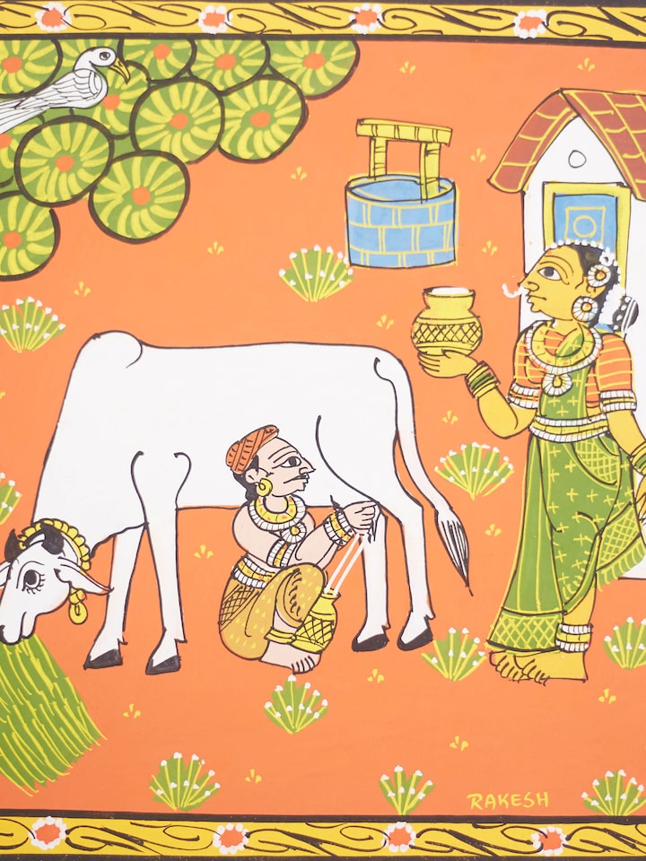 Wyra Cheriyal Cows Painting