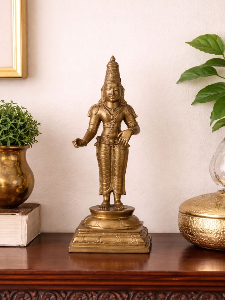 Left-side view of the Bronze Cast Rajagopala Idol