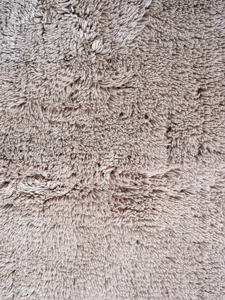 Nityam Solid Bamboo Cotton Beige Bath Mat