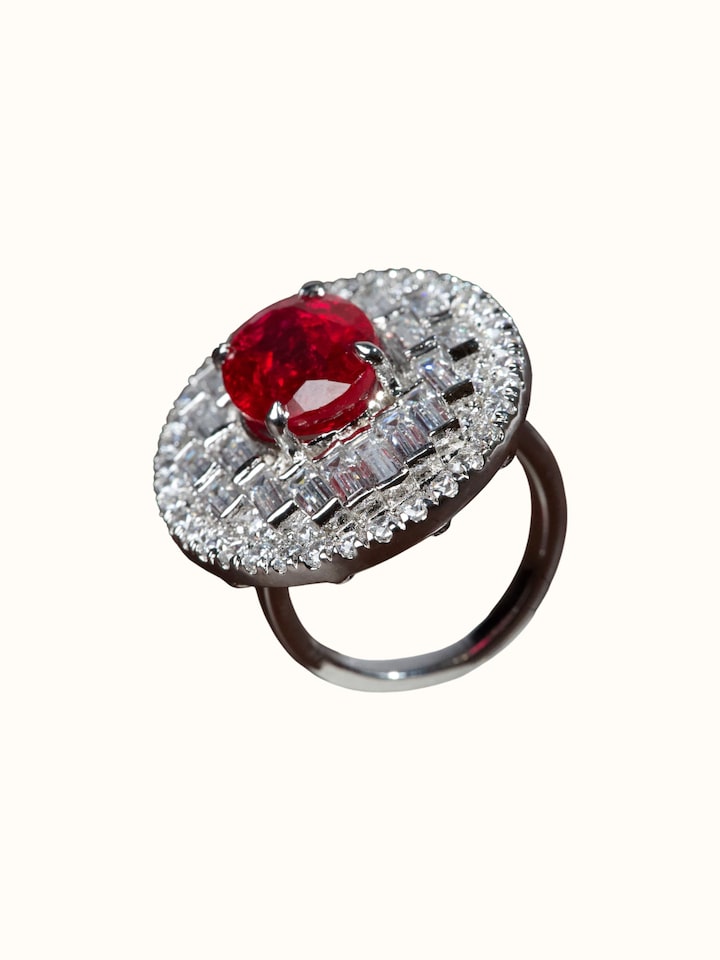 Angled view of the Silver Smithing Ring