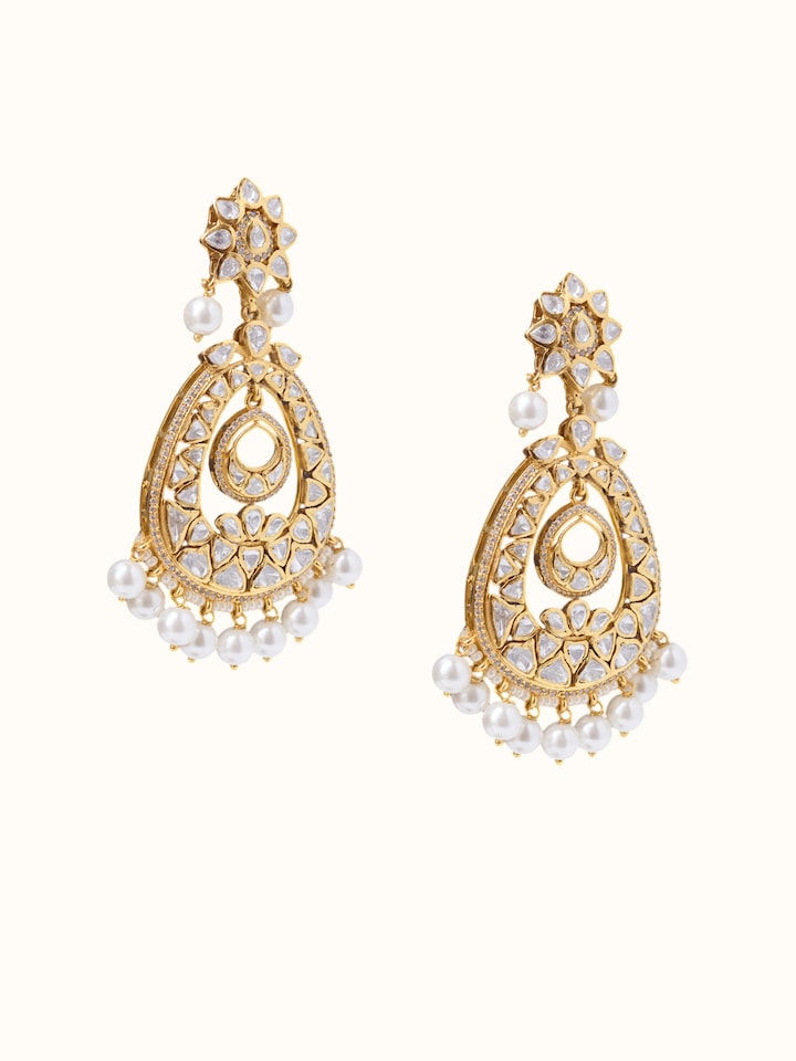 Angled view of the Silver Smithing Drop Earrings
