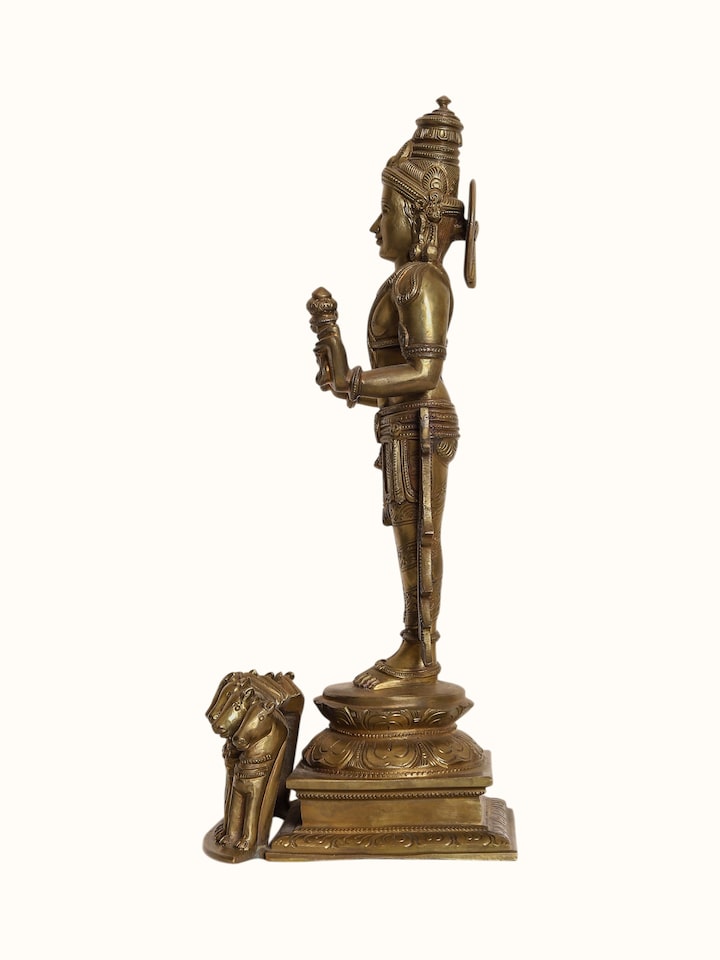 Side detail of the Bronze Cast Surya Idol