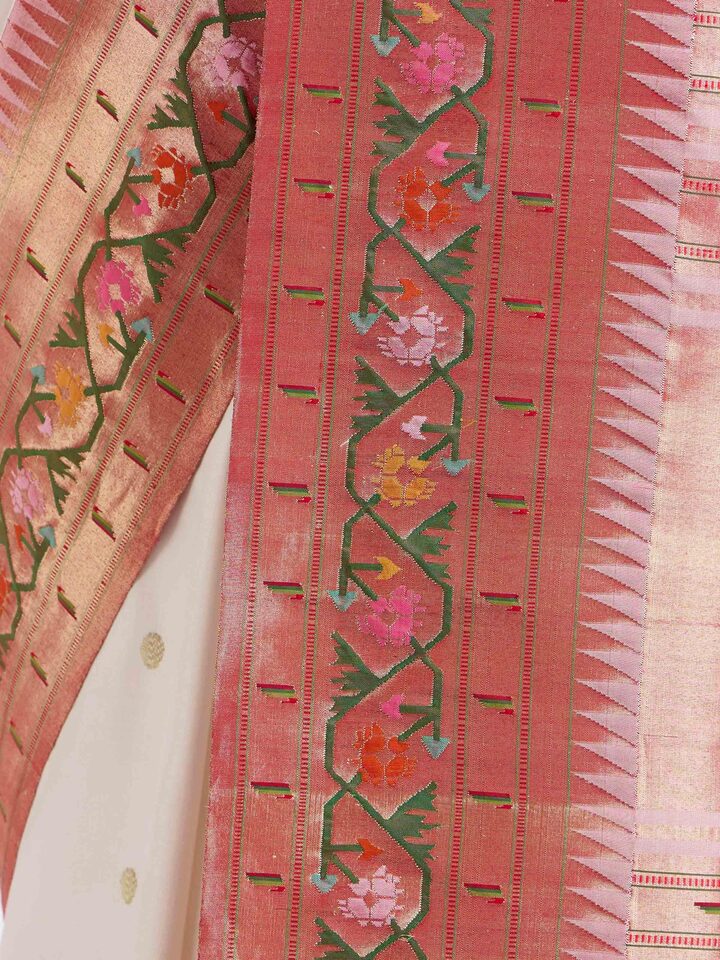 Detail view of the Raahini Silk Paithani Saree