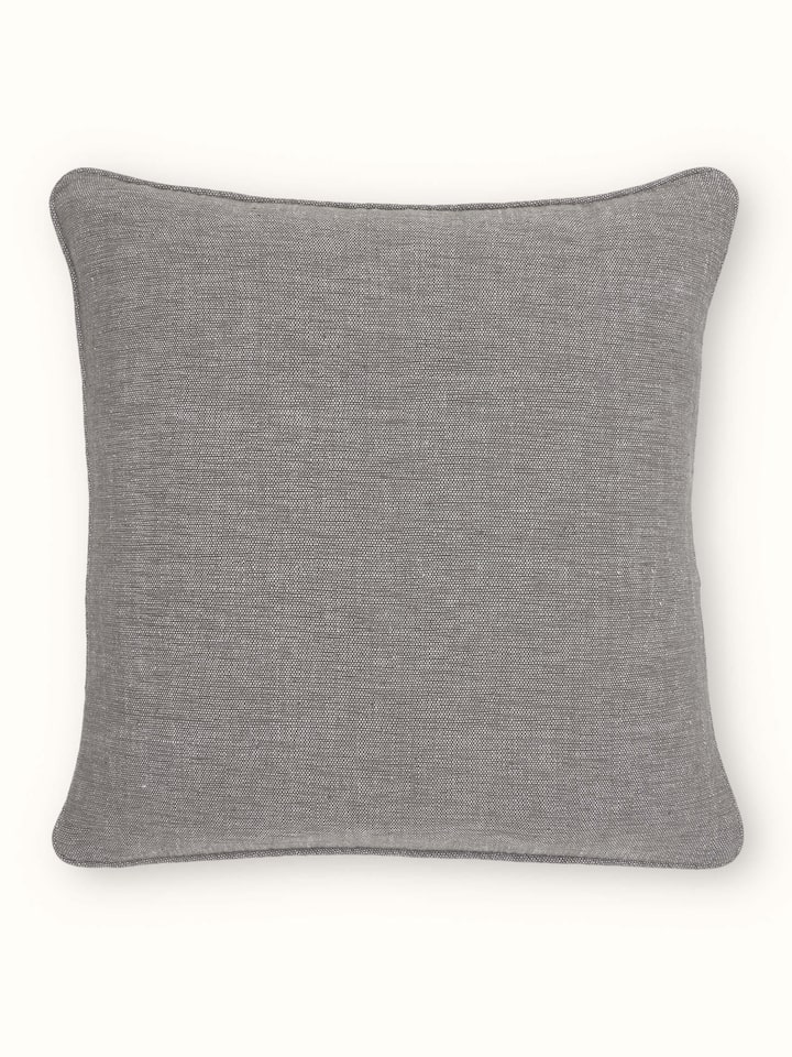 Anek Coffee Cotton Chambrey Bhujodi Handloom Cushion Cover