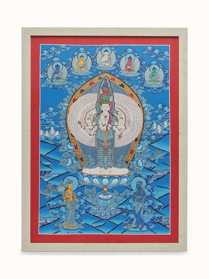 Front view of the Captivating Thangka Painting