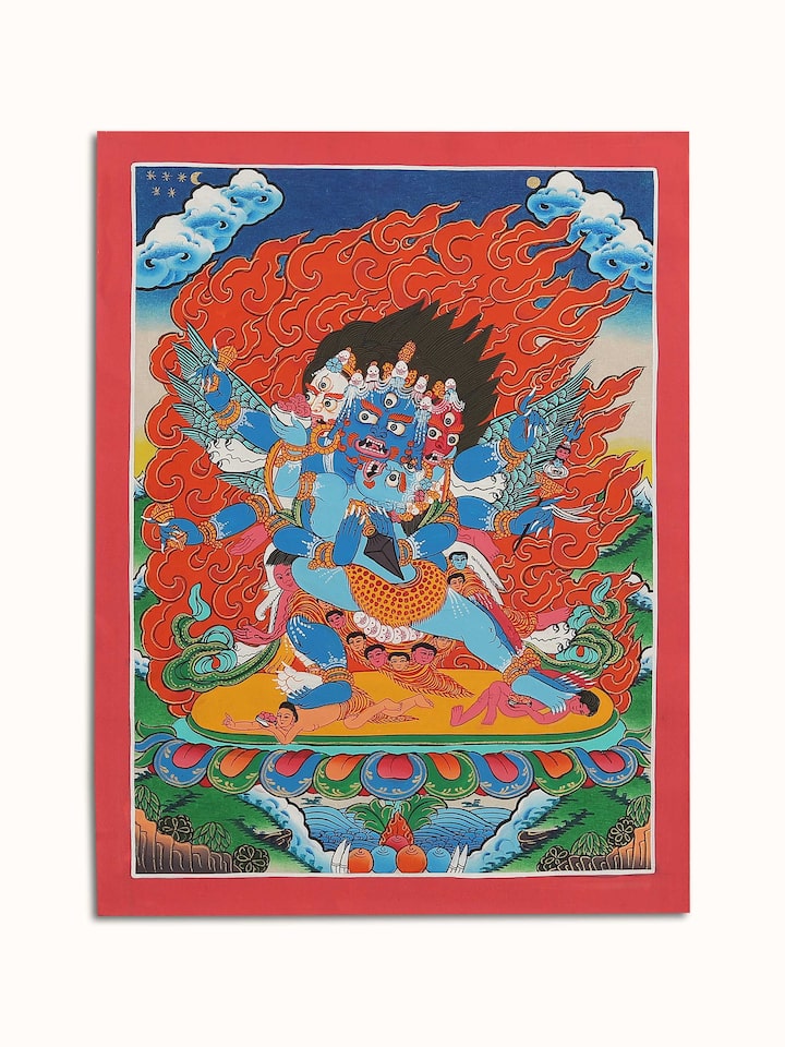 Front view of the Vajrakilaya Thangka Painting