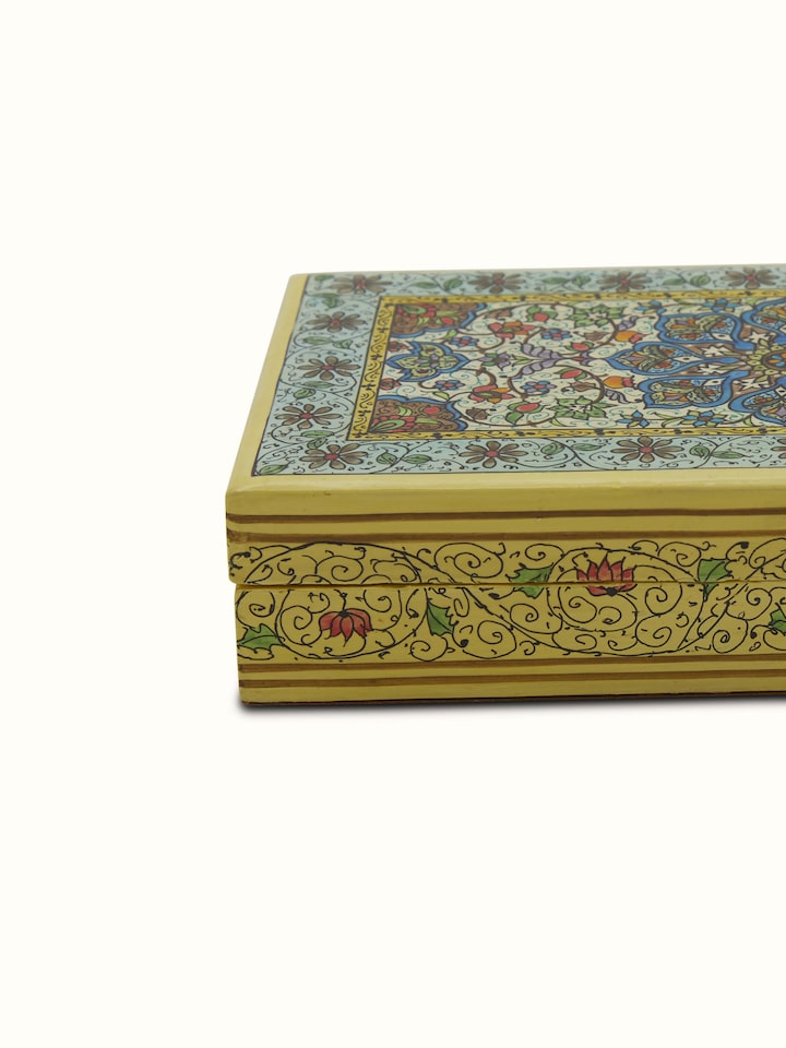 Detail view of Papier Paper Pulp Trinket Box highlighting the handcrafted detailing and finish