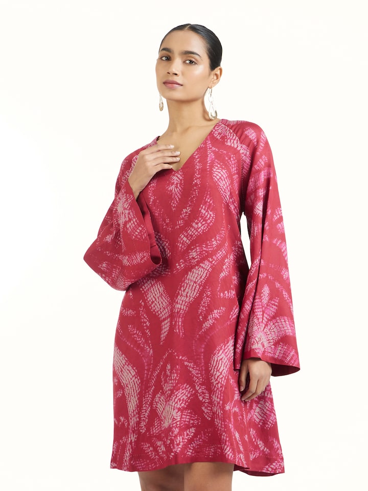 Angled view emphasizing silk texture