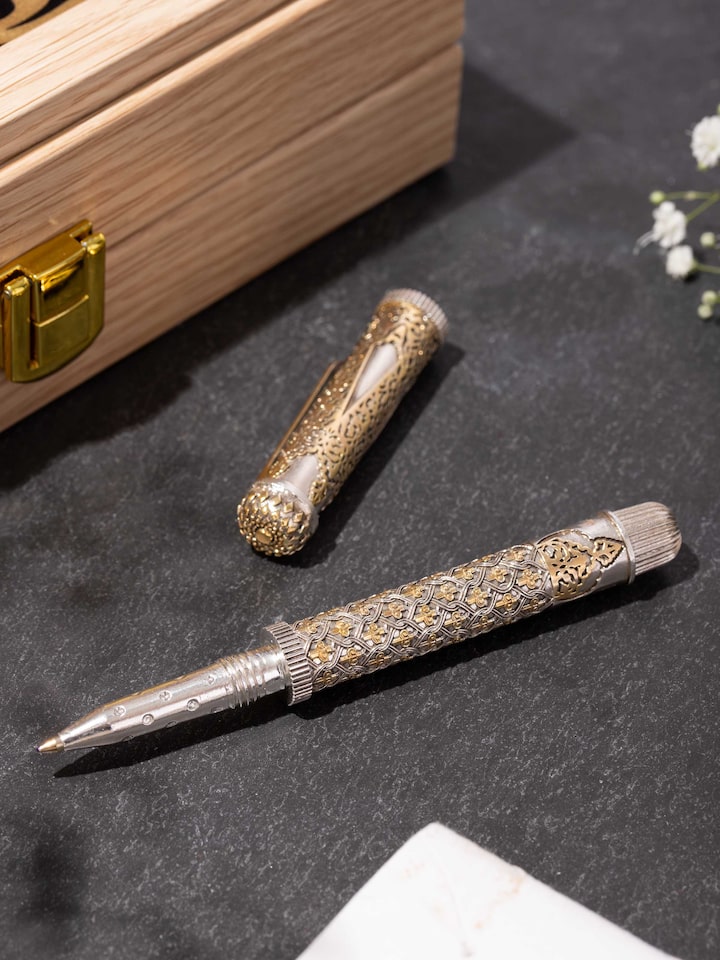 alternate view of silver smithing silver pen