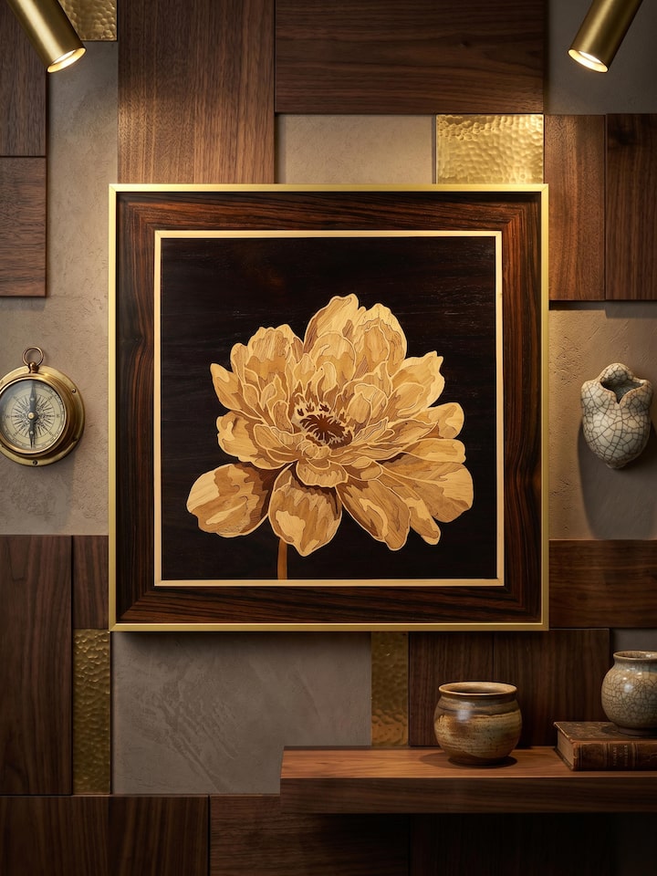 Styled view of Flower Mysore Rosewood Inlay styled in a home setting
