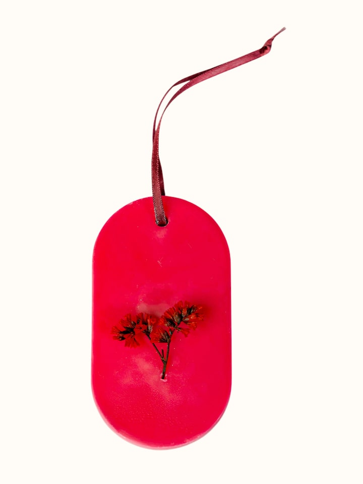 Front view of the Swadesh Ruh Gulab Rose Soya Wax Tablet (2 Pcs)