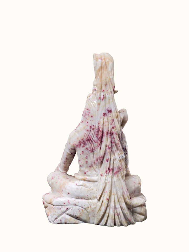 Back view of the Stone Carved Lord Shiva Idol