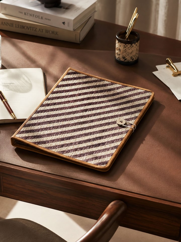 Side view of the Bamboo File Folder Brown