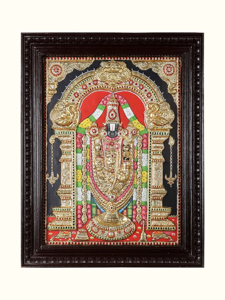Front view of the Balaji Thanjavur Painting
