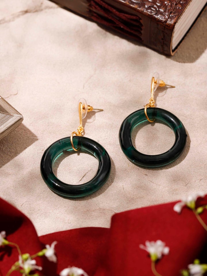 Silver Flame Glass Drop Earrings