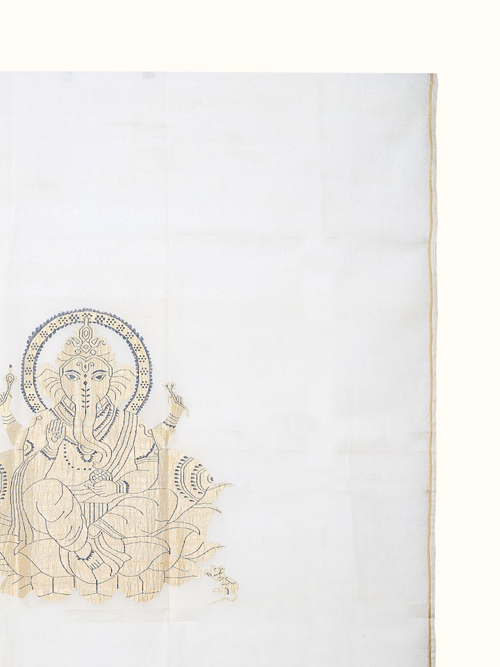 Rear detail view of the Sri Ganesha Jamdani Wall Hanging