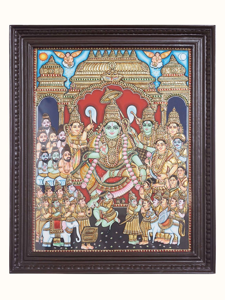 Front view of the Ramar Patabishekam Tanjore Thanjavur Painting