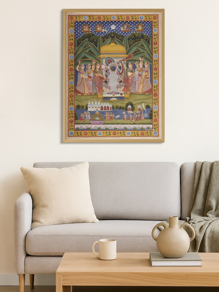Lifestyle view of Pichwai Radiant Sharat Poornima Painting