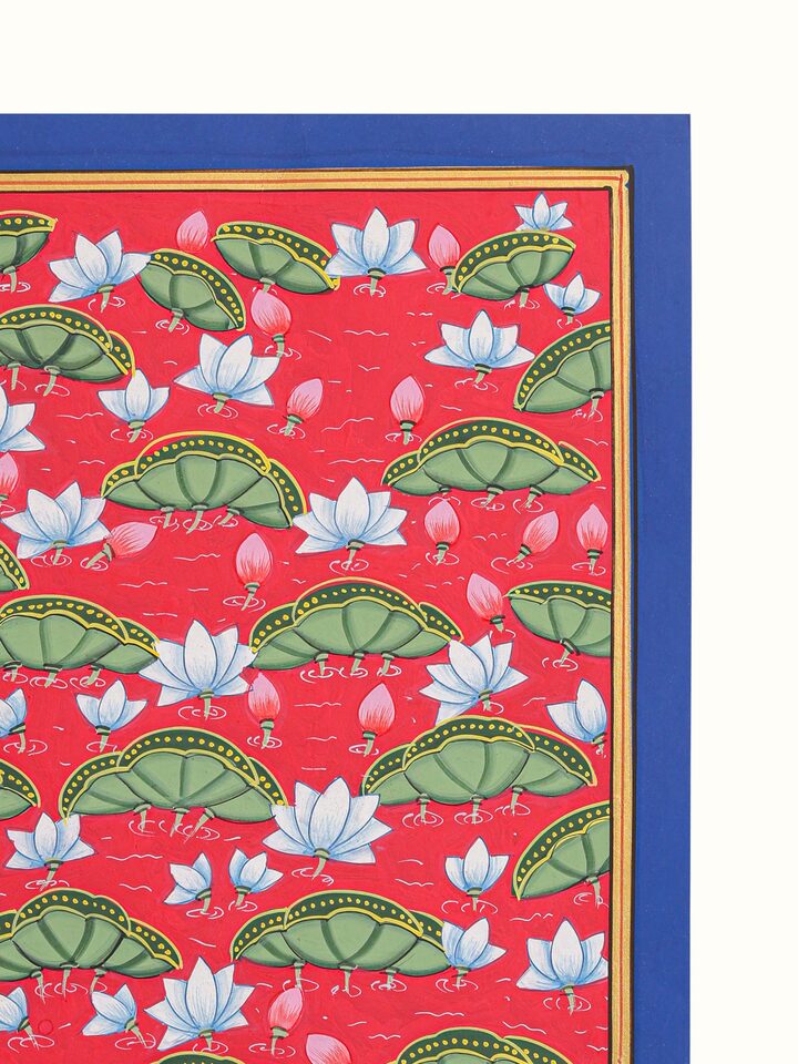 Kamal Talai Sarus Pichwai Painting
