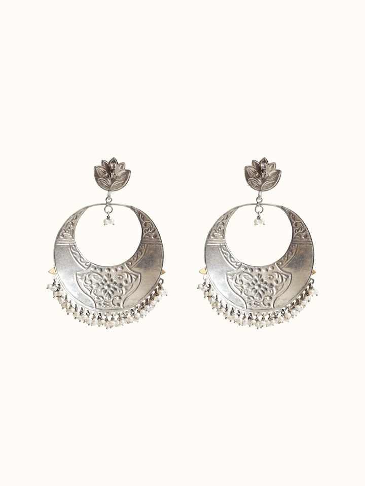 Back view of Silver Smithing Chandbalis